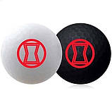 М'ячі для гольфу Volvik Marvel BLACK WIDOW 4 шт, чорно-сірі, фото 3