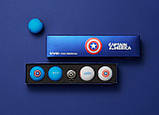 М'ячі для гольфу Volvik Marvel Capitan America 4 шт, блакитно-сірі, фото 3