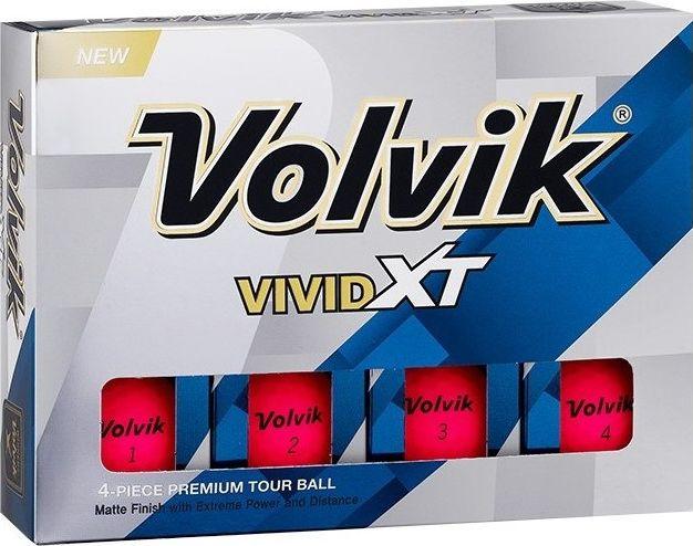 М'ячі для гольфу Volvik Vivid XT 12 шт, рожеві, фото 1