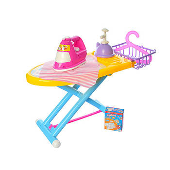 Дитяча побутова техніка "Гладильна дошка" 2500 (Yellow) праска 15 см, кошик, вішалка