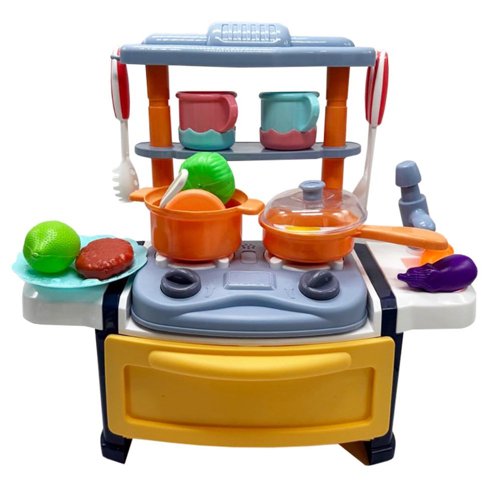 Дитяча іграшкова кухня 899-1 звук, світло, посуд, продукти, фото 1