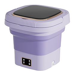 Пральна машина H576 MINI P, складана, 9л, 12В, 25Вт, 1.2кг, LED-індикатор, електронне управління, 29,5*29,5(14.5)мм, пластик,