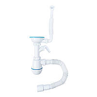 Сифон одинарний для гранітних мийок (білий) TM Valeso (арт. 610)