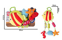 688 M43 Брязкальце текстильне: мелодія вітру, пискавка, підвіски, кріплення для підвішування