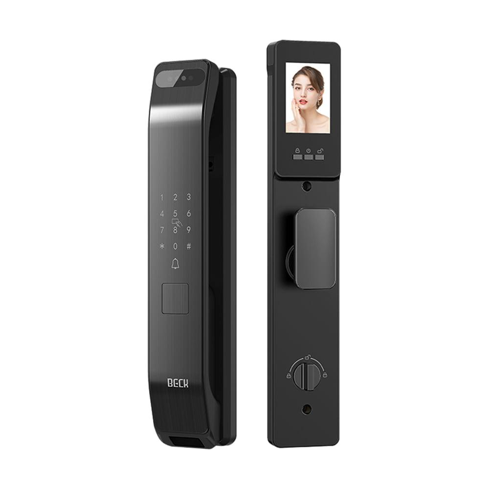 Замок біометричний автономний Trinix TRL-8804BTV Black L/R з Bluetooth, розпізнаванням облич, зчитувачем відбитків пальців і, фото 1