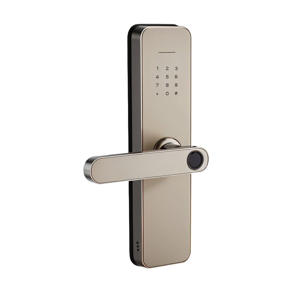 Замок біометричний автономний Trinix TRL-5405BTF Silver L/R з Bluetooth, зчитувачем відбитків пальців і карт Mifare, фото 1