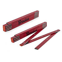 Лінійка розкладна, дерево, 2м, пружина, червоний, 
DIY-MFW21RD/S