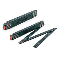 Лінійка розкладна, дерево, 2м, пружина, зелений, 
DIY-MFW21GR/S