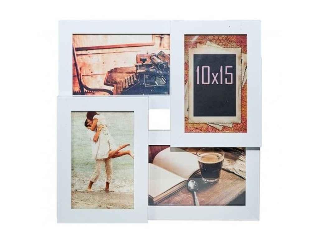 Коллаж 4_10-15 глянцеве скло білий PL15 ТМ RAMKA, фото 1