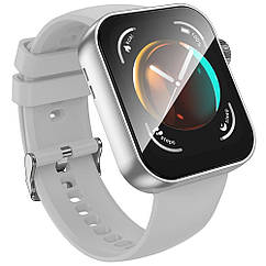 Смарт-годинник Borofone BD13 з функцією дзвінка колір сріблястий модний розумний годинник для активного способу життя