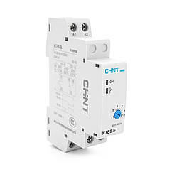 Реле часу CHINT NTE8B480S, на DIN-рейку, затримка увімкнення-48с-480с, Ue/le: AC-15 240В/0,75А, -5°С~+40 °C, 93х66,5х18,5 мм