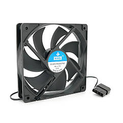 Кулер корпусный HXS, 120x120x25mm, 12V, 2-pin MOLEX, Black, OEM