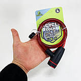 Замок велосипедний KIHUU LOCK 187, 15*65 тросовий, 2 ключі. Колір: червоний SD-93, фото 2