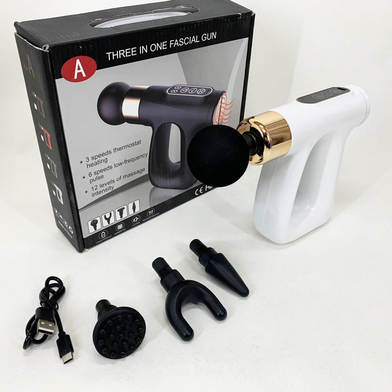 Масажери від целюліту, Масажер для розслаблення м'язів шиї і спини, Масажер з вібрацією і акумулятором VS-61, фото 1