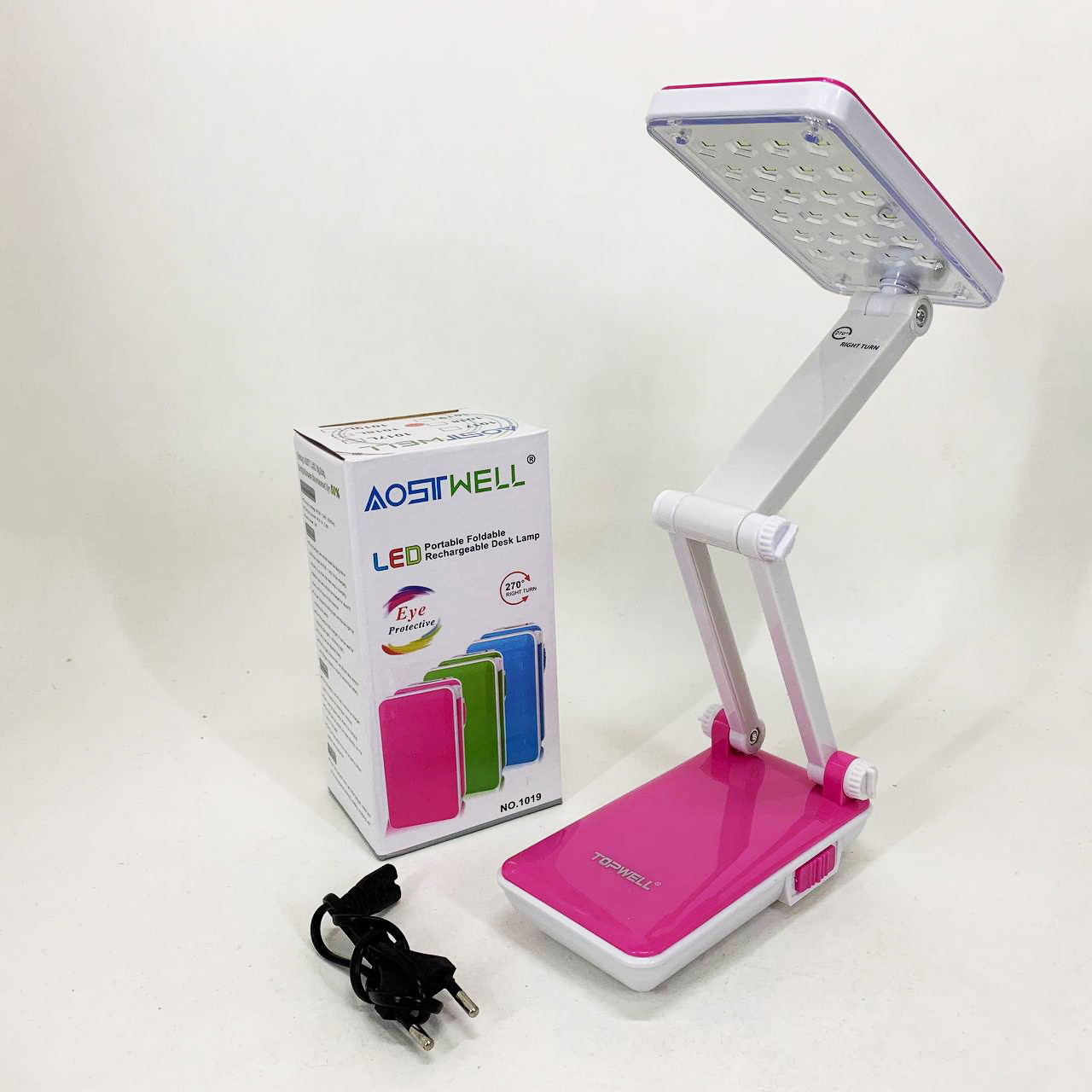 Настільна лампа Topwell 1019 Синя акумуляторна світлодіодна регуляція рівня нахилу. Колір: червоний VJ-98, фото 1