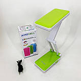 Настільна лампа Topwell 1019 Синя акумуляторна світлодіодна регуляція рівня нахилу. Колір: зелений WG-31, фото 6