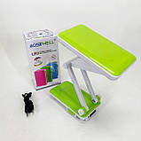 Настільна лампа Topwell 1019 Синя акумуляторна світлодіодна регуляція рівня нахилу. Колір: зелений WG-31, фото 4