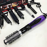 Фен гребінець для укладання локонів Gemei, Фен для вирівнювання волосся з насадками RI-60, фото 5