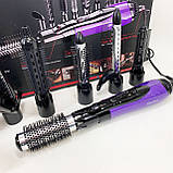 Фен гребінець для укладання локонів Gemei, Фен для вирівнювання волосся з насадками RI-60, фото 3