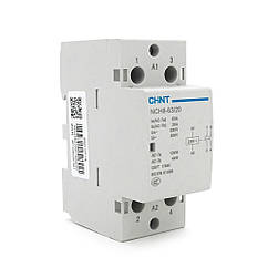 Контактор CHINT NCH8-63/20 AC24V,63А, 12kW, 2NO, на DIN-рейку, 85*65,5*36 мм