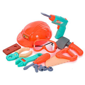 Ігровий набір інструментів "Tool Set" Bambi H3006-3 шуруповерт, окуляри, каска, Toyman