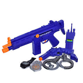 Дитячий набір зі зброєю "World police" Bambi 36210N, тріскачка-автомат 37 см, Toyman