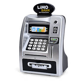 Електронна скарбничка-банкомат Limo toy M 4550-2 I UA(Silver) світлові та звукові ефекти, Toyman