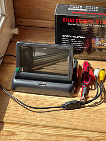 Автомобільний монітор 4,3" складаний із 2 відеовиходами для камери заднього огляду Original Style SV227