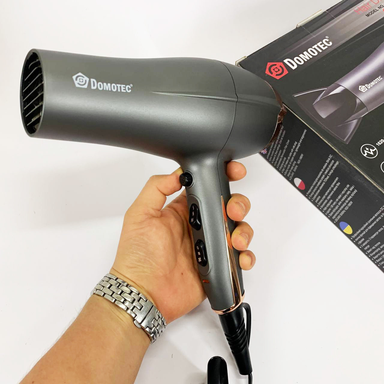 Професійний фен для укладання волосся з насадкою Domotec MS-409B 1980 Вт, Портативний фен для сушіння UJ-29