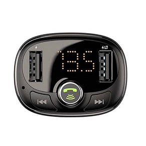 FM-трансмітер Baseus S-09 Overseas Edition 2xUSB Car FM Transmitter Cluster Black, фото 3