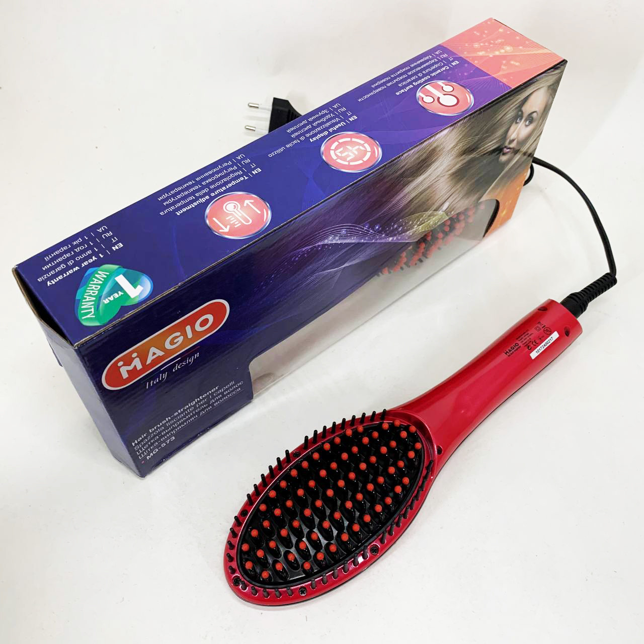 Якісна фен-щітка для укладання волосся, Фен з регульованою швидкістю і температурою VT-11