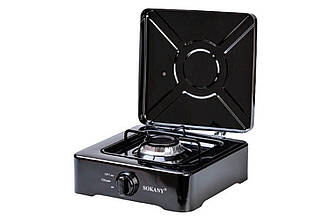 Плита газова настольна на 1 конфорку 310х360х100мм з кришкою эмаль (07005)