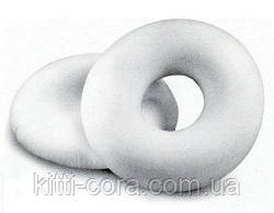 Ортопедична подушка для сидіння О-подібна, 48 см, кругла, кільце. Цветная. Біла.