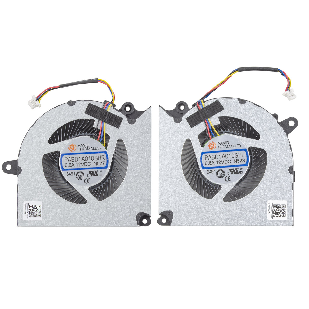 Вентилятори 12V CPU+GPU для MSI Pulse 16 AI MS-15P3, (PABD1A010SHR-N527, PABD1A010SHL-N528, Original), фото 1