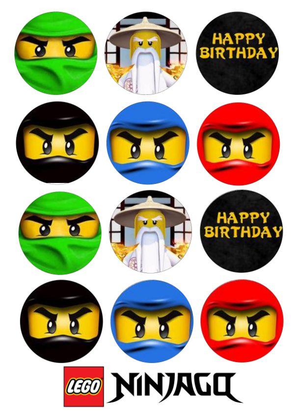 Вафельна картинка для капкейків "Ninjago" /ВК-0056/  - А4, фото 1