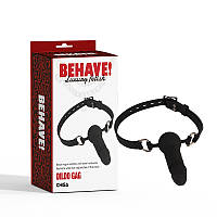 Кляп у формі пінису Behave! Luxury Fetish Dildo Gag kitty.in.ua