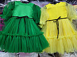 Пишне ошатне жовта сукня для дівчинки "Ляля" (104-134р), фото 3