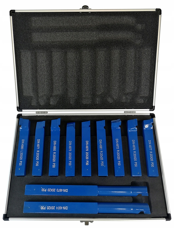 Набір токарних ножів 20х20 мм 11 шт в кейсі Silver S10885
