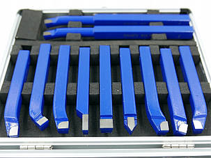 Набір токарних ножів 20х20 мм 11 шт в кейсі Silver S10885, фото 2