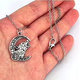 Кулон Слов'янський оберіг коловрат вовк із місяцем амулет талісман підвіска у вигляді вовка на місяці, фото 3