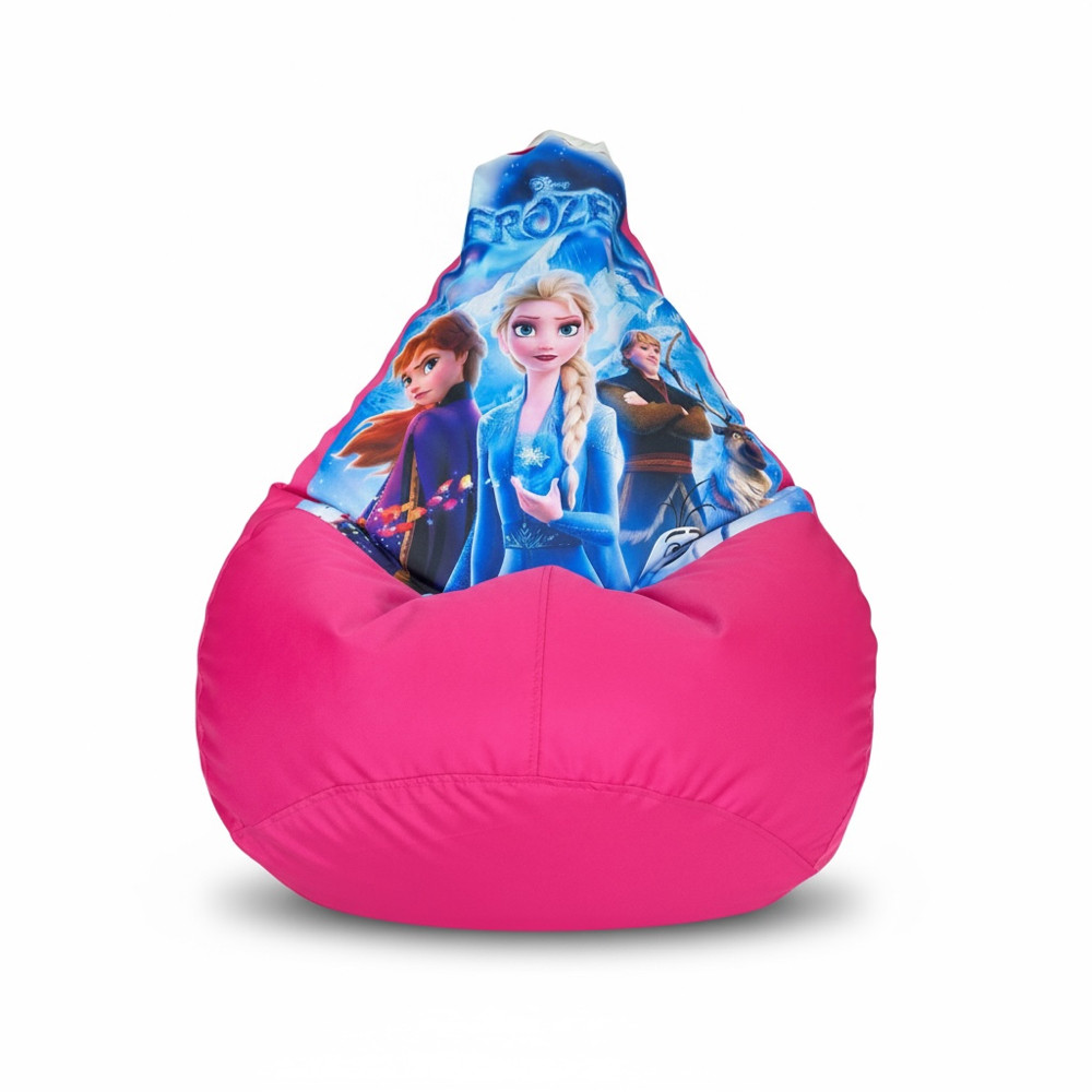 Крісло мішок груша Frozen XL Рожеве 120х75 Холодне серце, фото 1