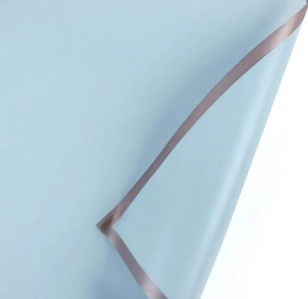 Калька для квітів 🌷 "Золотий край", блакитна, 60*60 см, (20 аркушів), фото 1