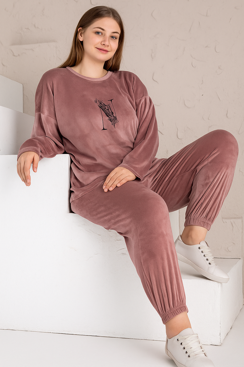 Костюм жіночий велюровий XL-4XL