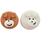 Набір кондитерських цукрових прикрас "Макаруни Ведмедики" - (4 шт), фото 2