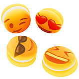 Набір кондитерських цукрових прикрас "Макаруни Смайлики" - (4 шт), фото 3