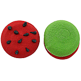 Набір кондитерських цукрових прикрас "Макаруни Кавунчики" - (4 шт), фото 2