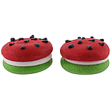 Набір кондитерських цукрових прикрас "Макаруни Кавунчики" - (4 шт), фото 3