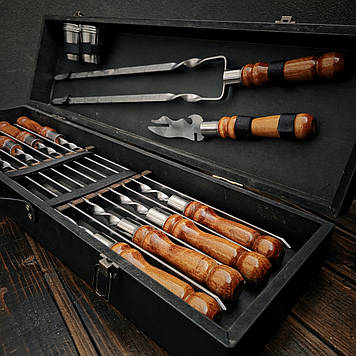 Набір шампурів "Luxury" в дерев'яному кейсі