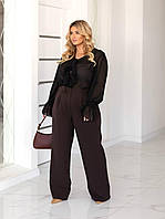 Жіночі штани палаццо, креп костюмка, розмір 50-52, 54-56, 58-60