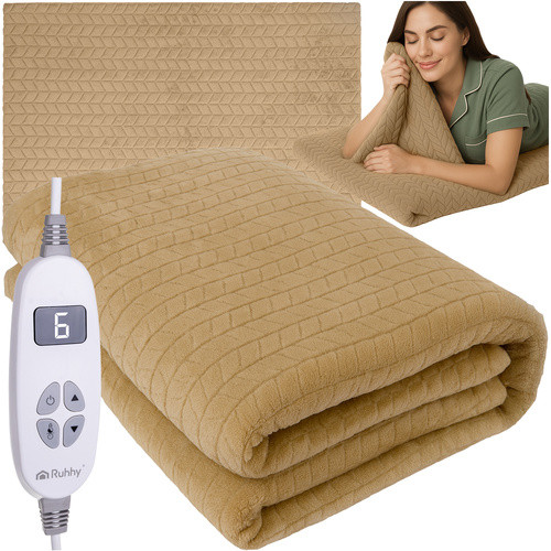 Електроковдра 180x130 см бежевий Ruhhy 26224, фото 1